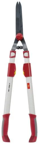 WOLF-Garten HS 1000 T Hand Heckenschere - Gartenwerkzeuge: Teleskop-Heckenschere für rückenfreundliches Arbeiten, verstellbare Aluminiumholme und integrierter Astabschneider für kraftvolle Schnitte.