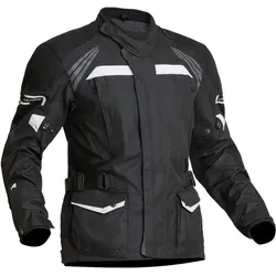 Lindstrands Transtrand Motorrad Textiljacke, schwarz-weiss, Größe 54 - Motorradjacke mit laminierter Dryway Membran, atmungsaktiv, wind- und wasserdicht – perfekt für alle Wetterbedingungen.