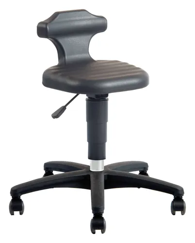 Bimos Stehstuhl Flex 1 mit Rollen 9408-2000 - Bürostuhl mit Rollen, ergonomisches Design für bewegliches Arbeiten und optimale Unterstützung bei Steharbeiten.
