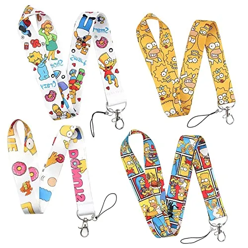 Bztzhm 4 Stück Schlüsselband Umhängeband Lang, Lanyard Personalisiert für Handy-ID-Kartenschlüssel U-Disk-Arbeitskarte