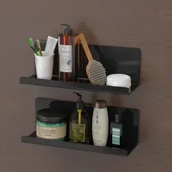 Toski Wandregal ohne Bohren 30cm Schwarz – 2er Set - Praktisches Wandregal ohne Bohren in Schwarz, 30 cm breit, im 2er Set. Einfach anbringen, ohne Werkzeug – ideal für Mietwohnungen. Starke Haftkraft bis 5 kg, wasserfest und rostfrei, perfekt für jedes Zimmer.