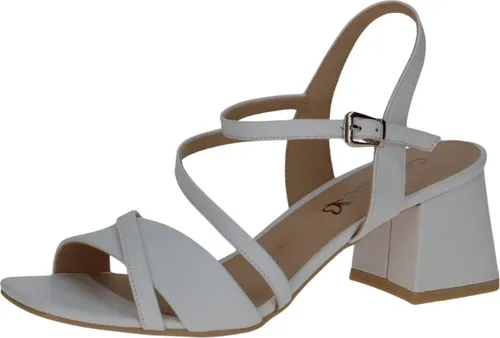 Caprice Keilsandalette weiß 37 EU - Wanderschuhe mit 5,5 cm Absatzhöhe, aus hochwertigem Echtleder für optimalen Tragekomfort und stilvolles Design - perfekt für warme Tage.