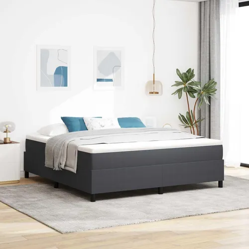 Boxspringbett Dunkelgrau Cordstoff von vidaXL