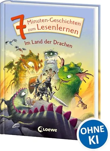 7-Minuten-Geschichten zum Lesenlernen - Im Land der Drachen: Erstlesebuch für Kinder ab 6 Jahren - Kurze Geschichten zum Vorlesen und ersten Selberlesen