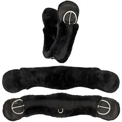 Equinate Western Mondgurt 80 cm - Anatomisch mit echtem Lammfell - Sonstige Reitausrüstung, breiter Schnitt für optimale Druckverteilung und waschbar bei 30°C für einfache Pflege.