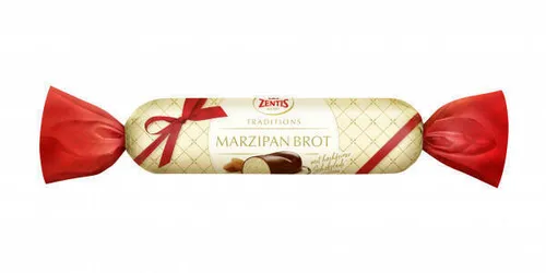 Zentis Marzipan Brot 100g Riegel - Hochwertiges Marzipan in handlicher Riegel-Form, ideal als süßer Snack für zwischendurch oder als Geschenk. Ein Genuss für Marzipan-Liebhaber!
