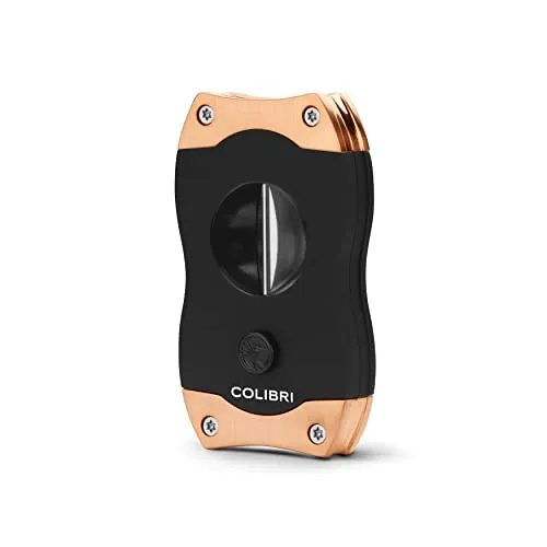 Zigarrencutter COLIBRI V-Cut schwarz/rosegold 23mm Durchmesser