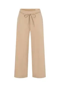 MAC Culotte Damen Hose CHIARA BELT - Beige 38 - Stoffhosen mit Tunnelzug, ideal für einen lässigen Look und hohen Tragekomfort dank hochwertiger Baumwollmischung.