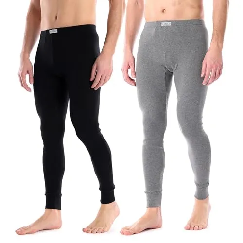 Ladeheid Herren Lange Unterhose LA40-247 (Schwarz/Melange, M)