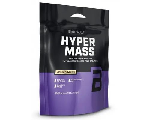 Biotech USA Hyper Mass 6800 g Pulver - Hochwertiger Weight Gainer für Muskelaufbau, ideal für Kraftsportler und Bodybuilder mit optimal abgestimmten Inhaltsstoffen.