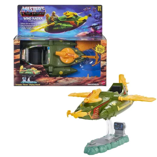 Masters of the Universe Wind Raider-Fahrzeug - Spielzeug für Actionfiguren, mit rollenden Rädern und schwenkbarer Heckflosse, ideal für Sammler und Fans