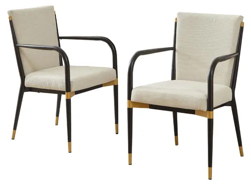 Esszimmerstühle 2er Set mit hoher Lehne und eleganter Polsterung