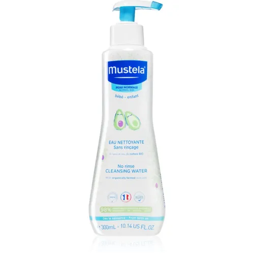 Mustela Bébé PhysiObébé Reinigungswasser 300 ml - Bodylotions für Kinder ab der Geburt, sanfte Reinigung ohne Austrocknen und mit Feuchtigkeitspflege für empfindliche Babyhaut.