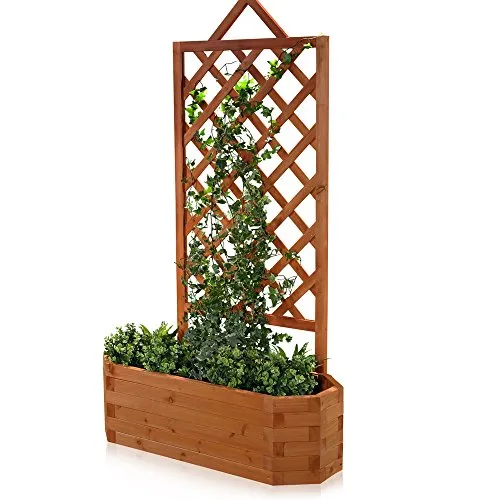 Melko Rosenbogen mit Blumenkübel 150 cm - Stilvoller Rosenbogen mit integriertem Pflanzkübel für Kletterpflanzen – perfekt für Garten, Balkon oder Terrasse. Wetterfest und robust, setzt elegante Akzente und bietet stabilen Halt für Blumen und Gemüse.