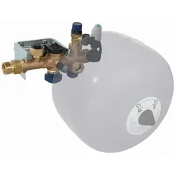 Syr Sasserath Sicherheitscenter 12 Liter - Sanitärinstallation mit DVGW-Zulassung, ideal für geschlossene Trinkwassererwärmer bis 560 l, inklusive schallschutzgeprüftem Membran-Sicherheitsventil und Wartungsabsperrung.