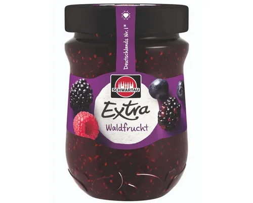 SCHWARTAU Fruchtaufstrich, Schwartau Extra Waldfrucht Frühstück Fruchtaufstrich vegan 340g