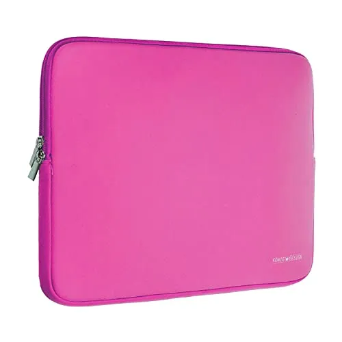 König Design Laptoptasche Laptophülle 15 Zoll stoßfeste Notebooktasche Laptop Schutzhülle Notebook Sleeve Hülle PC Laptop Schutztasche Pink