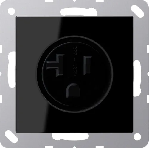Jung A521-20SW US-Norm Steckdose, schwarz in schwarz von Jung Steckdose Steckdosen Abdeckung
