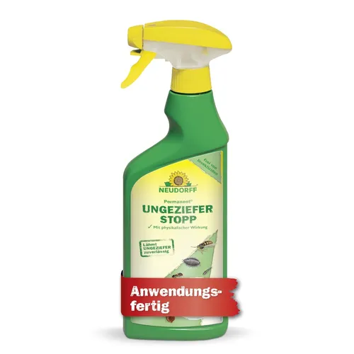 Neudorff Permanent UngezieferStopp 500 ml - Insektenspray zur effektiven Abwehr von Schädlingen wie Ameisen und Fliegen, mit pflanzlichem Biopolymer, insektizidfrei und ideal für Innen- und Außenbereiche.