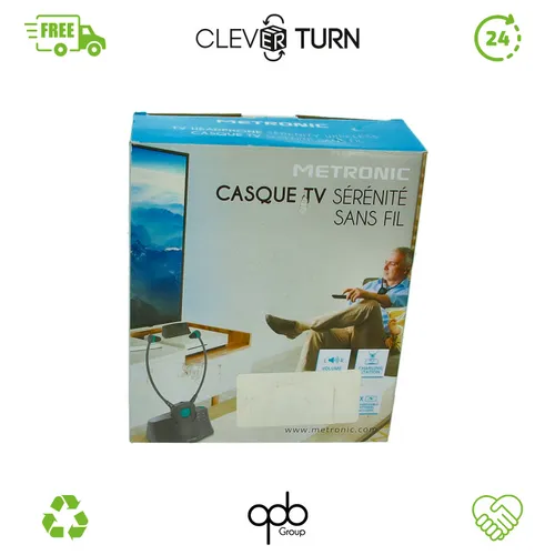 Produktbild Metronic KABELLOSER TV-KOPFHÖRER Dunkelgrau/Blau