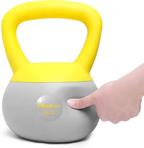 PROIRON Soft Kettlebell, Kugelhantel | 2kg | bodenfreundlich und bequem, Ideal für Anfänger Kettlebell Training zu Hause gemacht