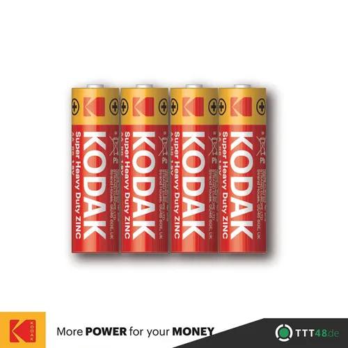 Kodak AA Mignon Batterien Super Heavy Duty R6 1,5V von Kodak