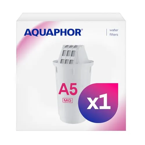 AQUAPHOR Filterkartusche A5 Pack 1 mit Magnesium I Filtert Kalk Chlor Schwermetalle andere Stoffe I 350l klares Wasser I Mit AQUALEN Technologie I Für besseres Essen & Trinken I Schont Küchengeräte
