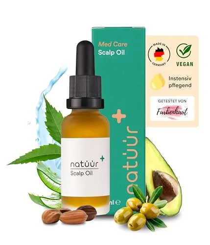 natüür Scalp Oil mit Neem-Extrakt NEEMAVERA (30 ml) – Gegen trockene Kopfhaut, Juckreiz & Schuppen – Jojobaöl, Olivenöl & Avocadoöl – 100 % vegan, Made in DE