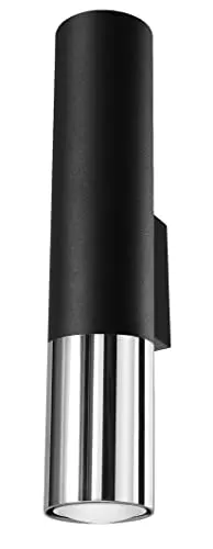 Sollux SL.0938 Wandleuchte LOOPEZ schwarz/Chrom - Lampen – Stilvolle Wandleuchte in mattschwarz und chrom, ideal für moderne Räume und setzt elegante Akzente.