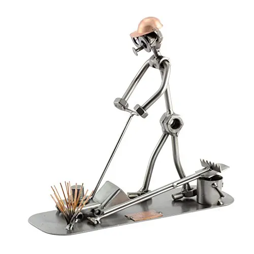 Steelman24 Schraubenmännchen Gärtner - Handgefertigte Metallfigur aus Deutschland - Einzigartige, handgefertigte Stahlfigur als kreative Geschenkidee. Ideal für jeden Anlass, ob Geburtstag, Weihnachten oder als witziges Büro-Dekor. Made in Germany, sorgt für Freude und überrascht mit skurrilen Details.