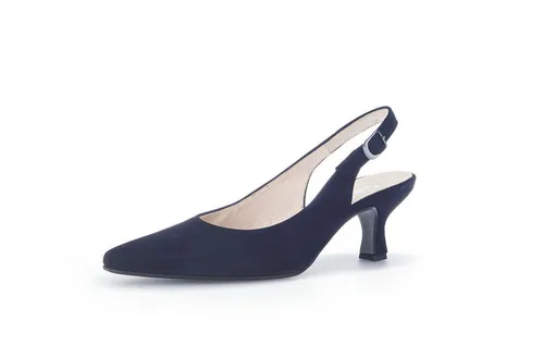 Gabor Damen Slingpumps - Elegante Court Shoes für besondere Anlässe - Hausschuhe mit hochwertigem Textil-Obermaterial und bequemer Leder-Innensohle. Ideal für stilvolle Auftritte mit einem eleganten Trichterabsatz von 6 cm.