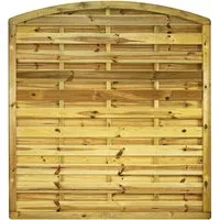 GartenLand Dichtzaun VARIO MASSIV Gebogen 180x195/180 cm - Hochwertiger Sichtschutzzaun aus Kiefernholz mit abgerundeter Oberkante. Stabiler Rahmen (44x68 mm) für Langlebigkeit. Perfekt für Garten und Terrasse, bietet modernen Sichtschutz und einfache Montage.