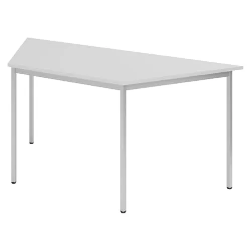 bümö Trapez-Tisch, Multifunktionstisch 160 x 69 cm in grau - Besprechungstisch, Konferenztisch, Meetingtisch, Mehrzwecktisch, Pausentisch für Besprechungsraum, Meetingraum
