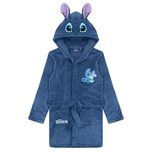 Disney Lilo Stitch Bademantel Damen - Flauschiger Fleece Morgenmantel mit Kapuze, ideal für Lilo Stitch-Fans und gemütliche Abende