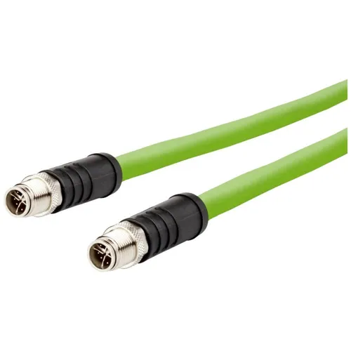 Metz Connect M12 Verbindungsleitung 200 cm - M12 Industrial Ethernet Kabel, hochflexibel und ideal für den Einsatz in Schleppketten mit flammwidriger, ölbeständiger und halogenfreier PUR-Ummantelung.
