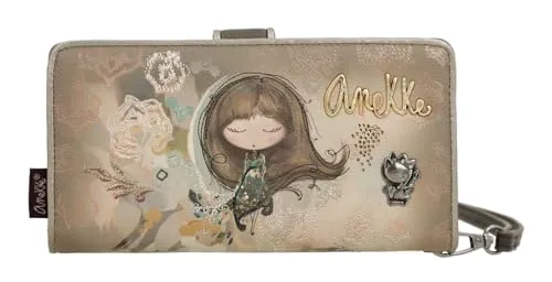 Anekke Damenbörse Real multicolor - Handtasche mit einzigartigen Natur- und Tiermotiven, verstellbarem Schultergurt und praktischem Reißverschlussfach. Ideal für stilbewusste Frauen, die Funktionalität und Design schätzen.