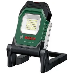 Bosch Home and Garden UniversalWorkLight 18V-2100 - Taschenlampe mit 3 Helligkeitsstufen bis 2.100 Lumen, flexible Positionierung durch Haken und Magnet sowie drehbarem Lampenkopf, ideal für vielseitige Anwendungen.