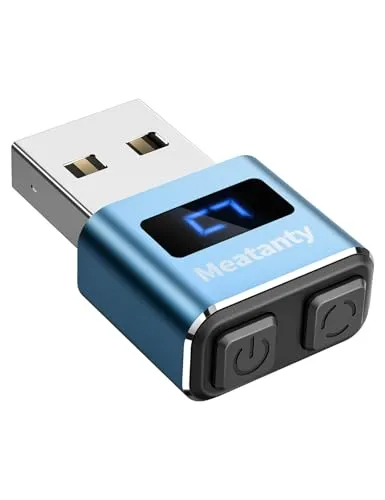 MEATANTY USB Mouse Jiggler aus Metall mit Display, 3 Modi, Blau