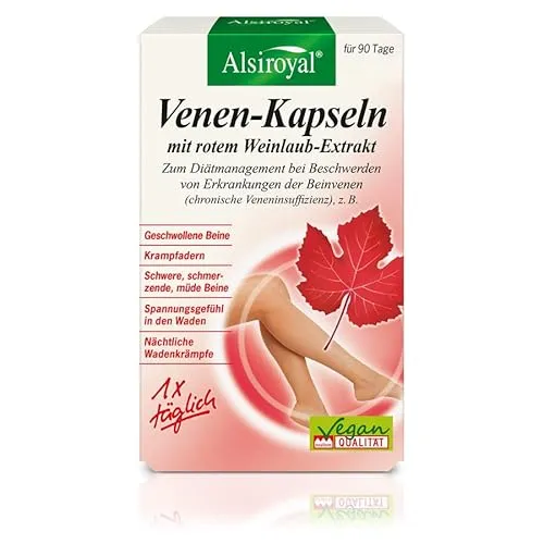Venen-Kapseln. 90 Kapseln (0.05 Kg) von Alsiroyal