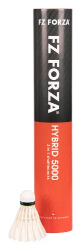 FZ FORZA Hybrid 5000 Badmintonball - Federbälle – Innovativer Hybrid aus Naturfedern und Nylon für stabiles Flugverhalten und hohe Haltbarkeit. Ideal für Training und Freizeit!