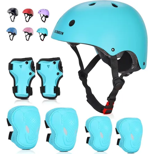 Verstellbarer Kinder Fahrradhelm mit Knieschonern für 2-16 Jahre