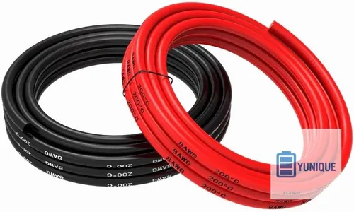 Produktbild 2.5m + 2.5m Silikonkabel 8 AWG Rot flexibel hitzebeständig -60°C bis +200°C 600V