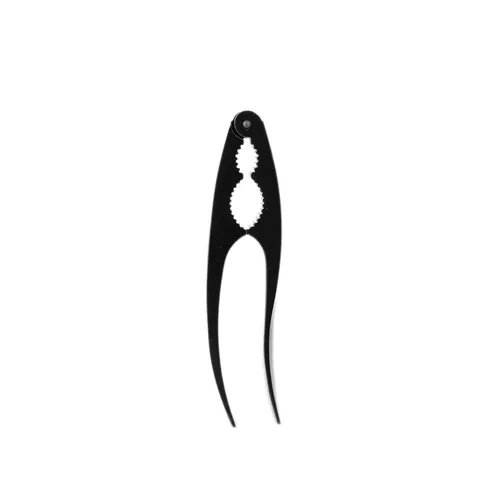 Nussknacker 17 cm, ergonomsiches Design aus Metall - Schwarz