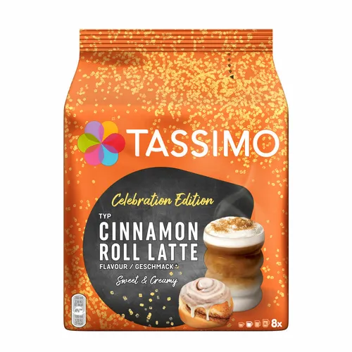 Produktbild Tassimo Celebration Edition Typ Cinnamon Roll Latte Kaffeekapsel 8 Portionen