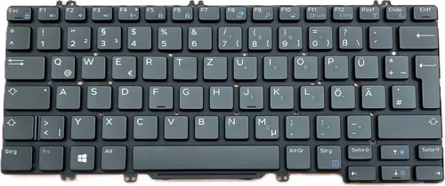 DEUTSCHE-Tastatur Keyboard Beleuchtung GR kompatibel für DEll LatituDE 13 (7380-JXRC8)