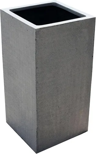VIVANNO Pflanzkübel Fiberglas BLOCK Säule - Grau Beton-Design, 30x30x60 cm - Stilvoller Fiberglas-Pflanzkübel im modernen Beton-Design, wetterfest und ideal für Innen- und Außenbereich. Perfekt für eine elegante Präsentation Ihrer Pflanzen!