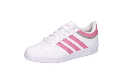 adidas Hoops 4.0 Sneaker für Jungen - Stylische Sneaker in FTWR White und Pink Fusion, mit normaler Passform und robustem Kunstleder-Obermaterial für optimalen Tragekomfort.