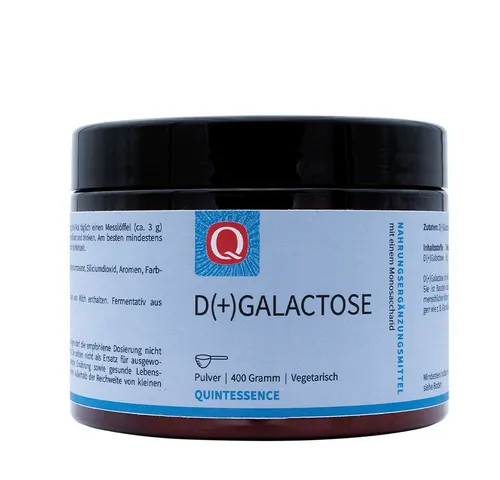 D (+) Galactose 400g - Hochreiner Energielieferant - Nahrungsergänzungsmittel mit 99% Reinheit, unterstützt den Energiestoffwechsel und ist insulinunabhängig. Ideal für Sportler und laktose-intolerante Menschen.