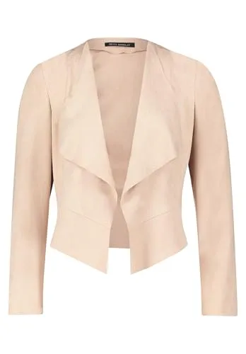 Betty Barclay Damen Blazer-Jacke ohne Verschluss 42, Beige von Betty Barclay