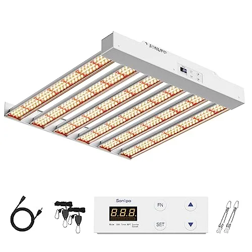 SPF2000 PRO 200 W Pflanzenlampe Led Grow Light, Abdeckung, mit Veg und Bloom Dimmer Timer Grow Lampe, Vollspektrum Wachstumslampen für Zimmerpflanzen, Aussaat und Blüte, LED Pflanzenleuchte